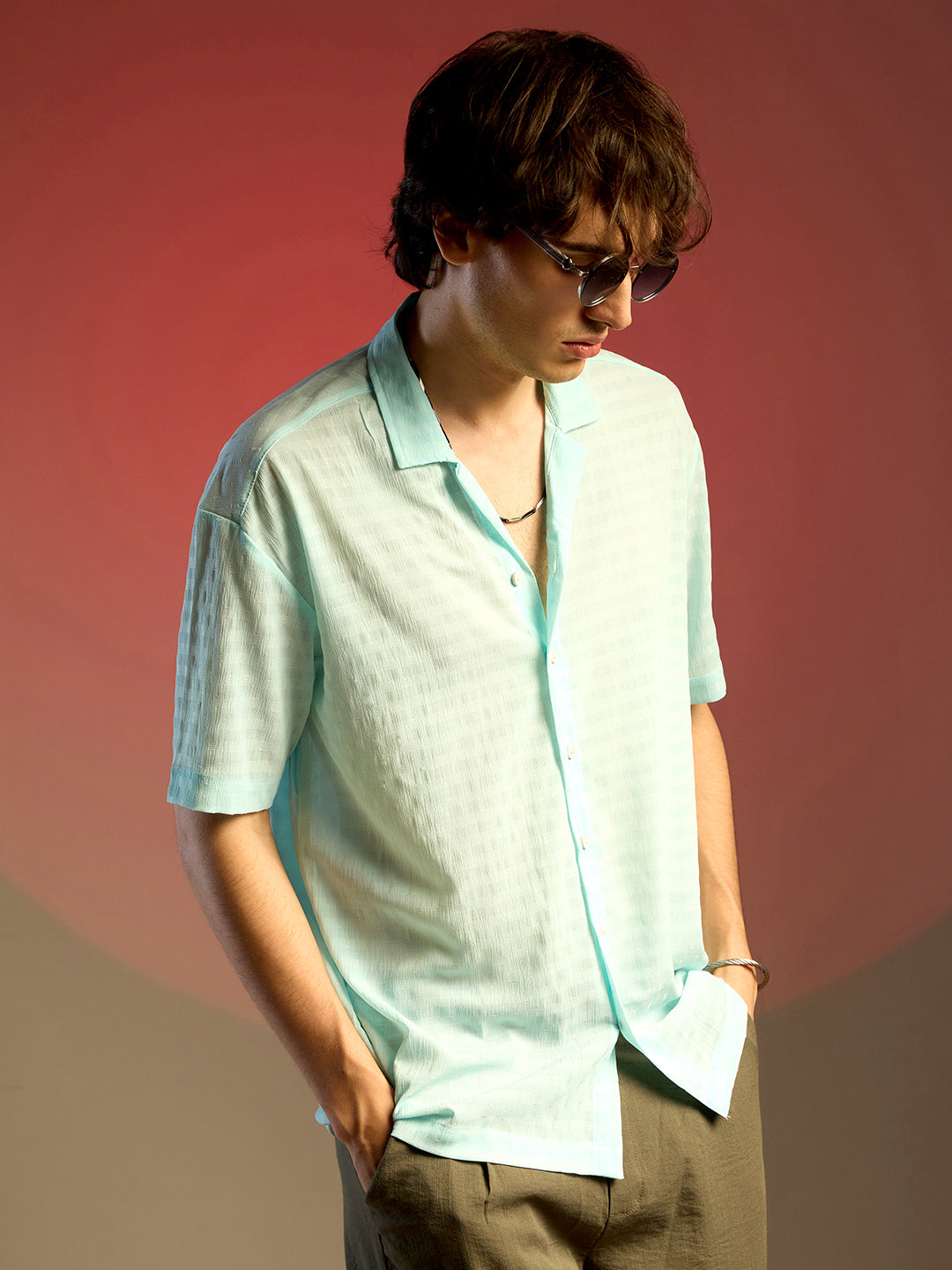 Campus Sutra Oversized Woven Shirt