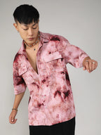 Campus Sutra Tie-Dye Utility Oversized Shirt