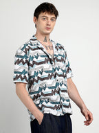 Campus Sutra Oversized Line Strokes Shirt