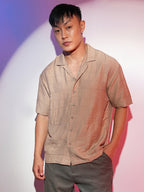 Campus Sutra Graph-Tactile Oversized Shirt