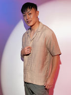 Campus Sutra Graph-Tactile Oversized Shirt