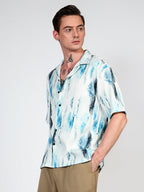 Campus Sutra Oversized Water Strokes Shirt