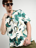Campus Sutra Oversized Swirl Strokes Shirt