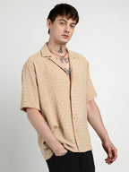 Campus Sutra Oversized Pom-Pom Shirt