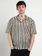 Campus Sutra Oversized Candy Striped Shirt