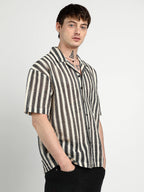 Campus Sutra Oversized Candy Striped Shirt