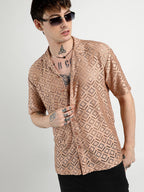 Campus Sutra Oversized Rhombus Shirt