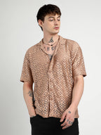 Campus Sutra Oversized Rhombus Shirt