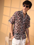 Campus Sutra Overlap Knit Oversized Shirt