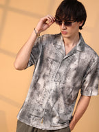Campus Sutra Faded Woven Oversized Shirt