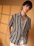 Campus Sutra Multitrack Knit Oversized Shirt