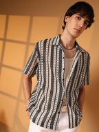 Campus Sutra Multitrack Knit Oversized Shirt