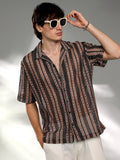 Campus Sutra Multitrack Knit Oversized Shirt