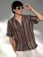 Campus Sutra Multitrack Knit Oversized Shirt