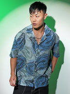 Campus Sutra Oceanic Oversized Shirt
