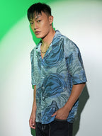 Campus Sutra Oceanic Oversized Shirt