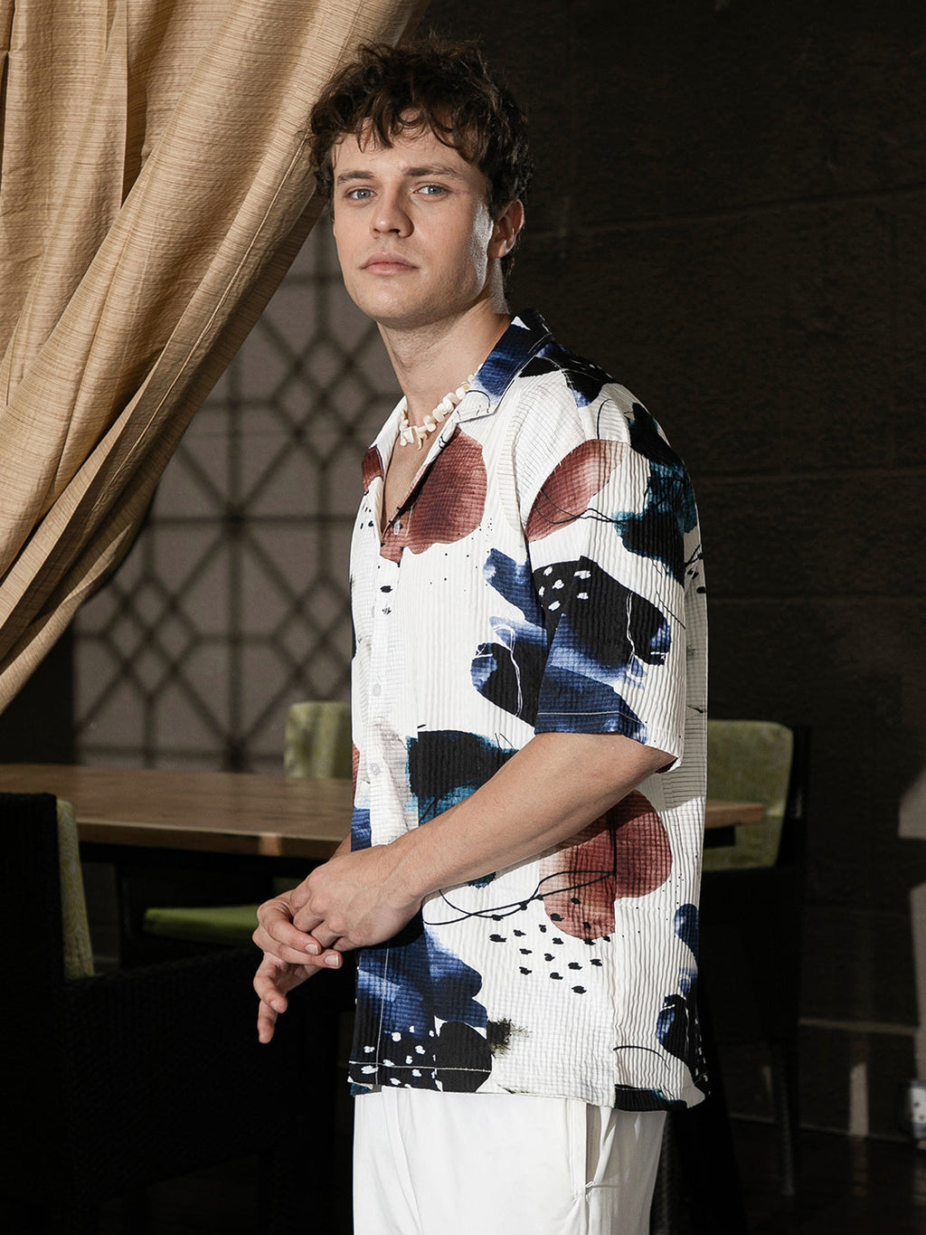 Campus Sutra Abstract Blob Oversized Shirt