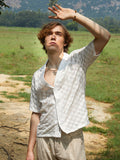 Campus Sutra Cubic-Ripple Shirt