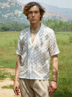 Campus Sutra Cubic-Ripple Shirt