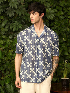 Campus Sutra Dice Mesh Oversized Shirt