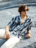 Campus Sutra Strokes Mesh Oversized Shirt