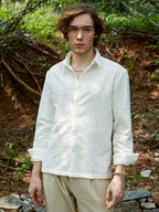 Campus Sutra Cube-Textured Shirt