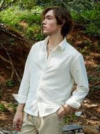 Campus Sutra Cube-Textured Shirt