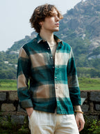 Campus Sutra Vignette-Checkered Oversized Shirt