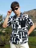 Campus Sutra Imprint Oversized Shirt