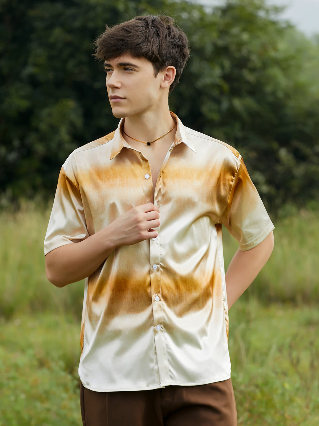 Campus Sutra Ombre Sheen Oversized Shirt