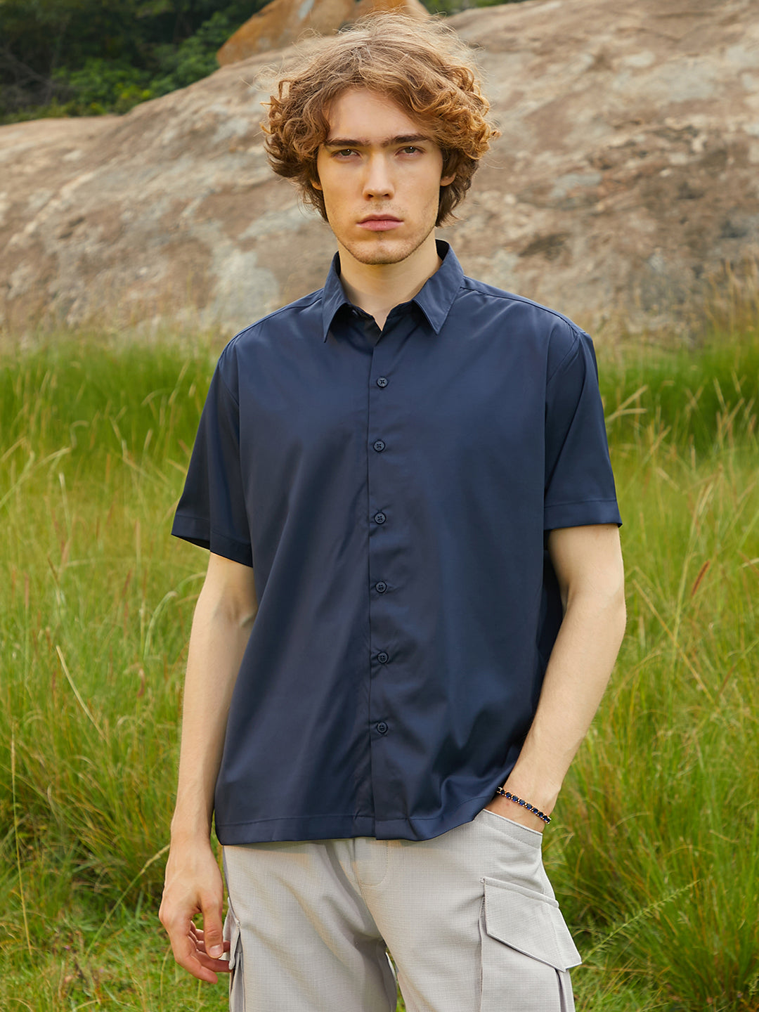 Campus Sutra Satin Oversized Shirt