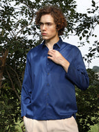 Campus Sutra Satin Oversized Shirt