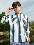 Campus Sutra Shadow-Striped Oversized Shirt