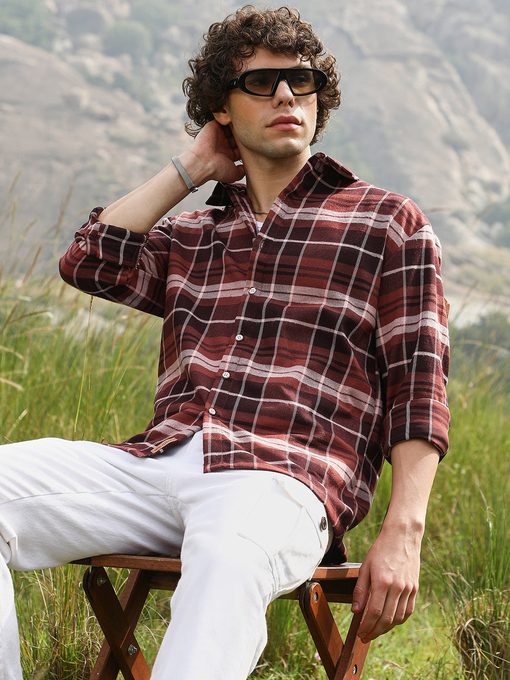 Campus Sutra Tartan Plaid Shacket