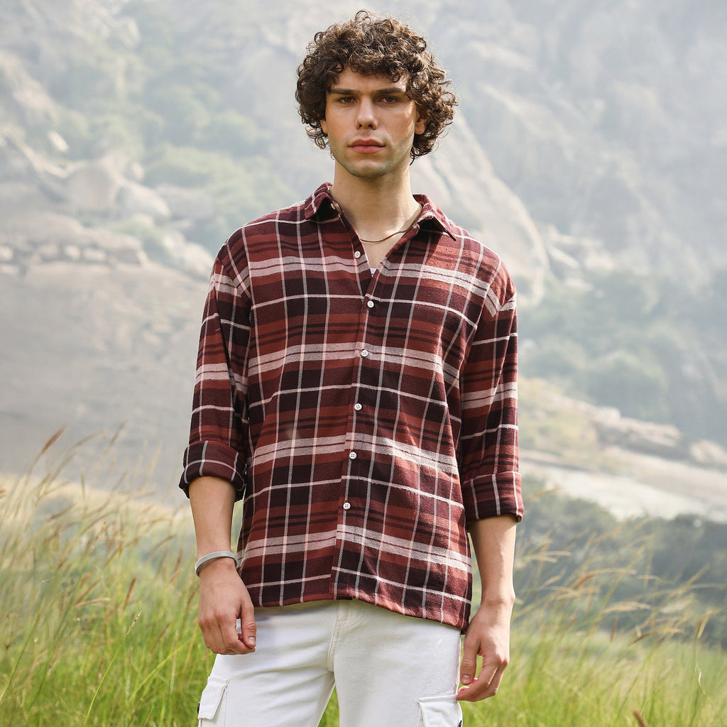 Campus Sutra Tartan Plaid Shacket