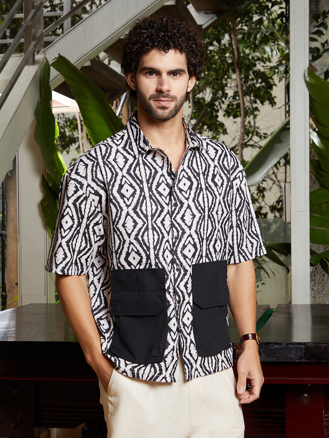 Campus Sutra Indie-Utility Oversized Shirt