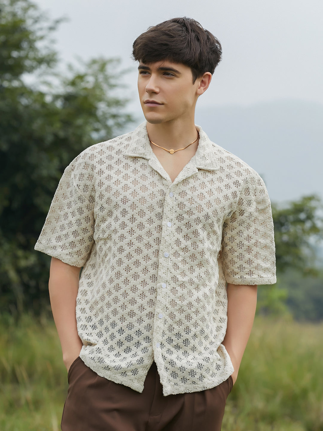 Campus Sutra Oblique Oversized Shirt