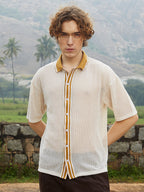 Campus Sutra Retro-Knit Oversized Shirt