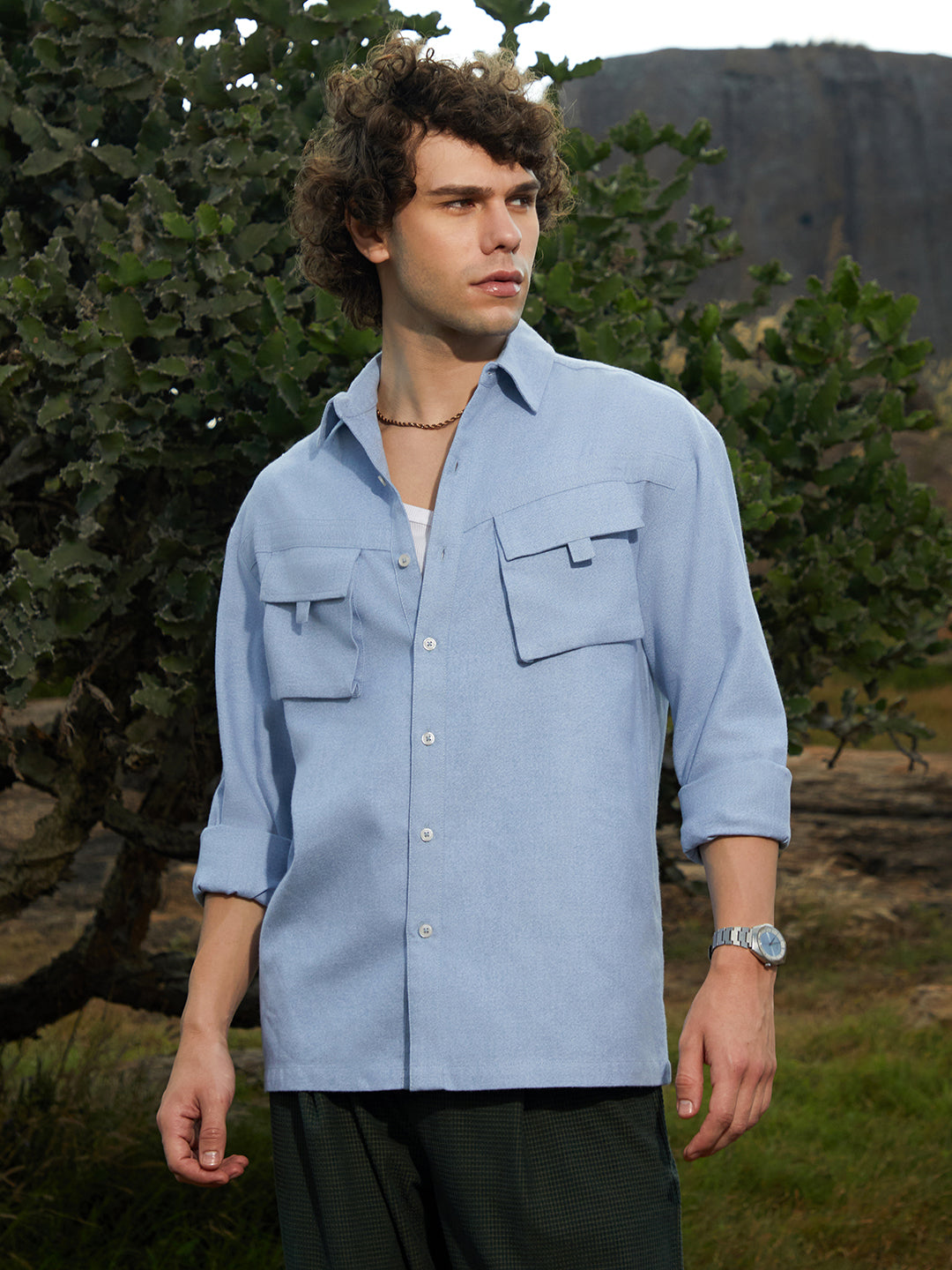 Campus Sutra Modular-Utility Oversized Shirt