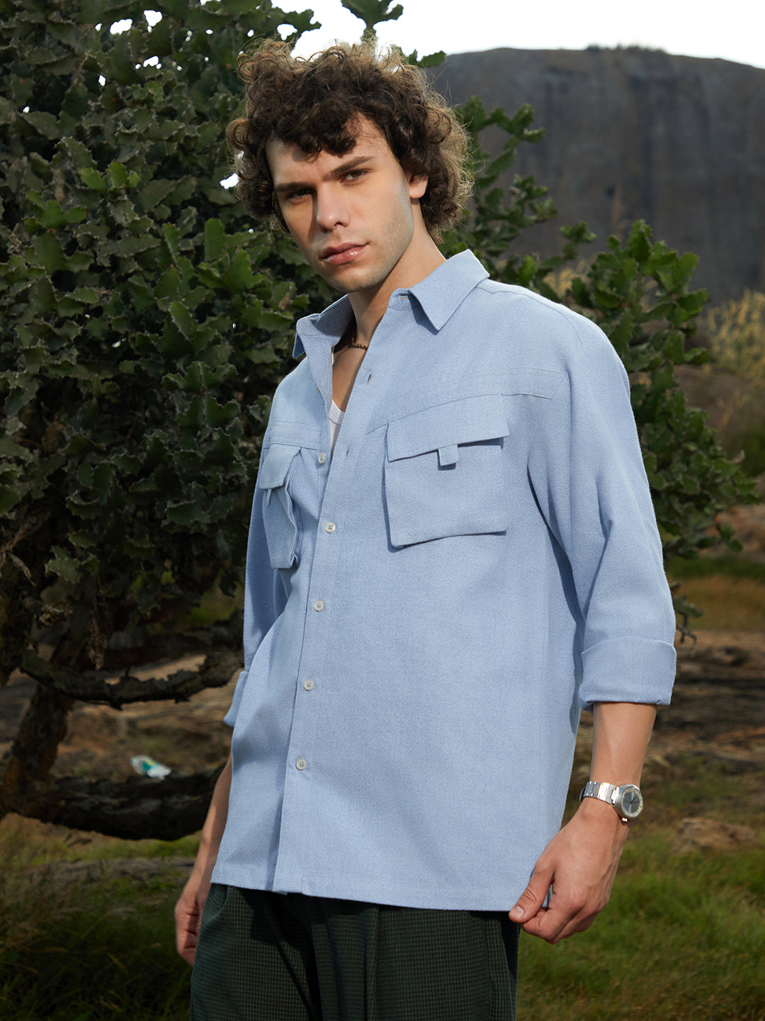 Campus Sutra Modular-Utility Oversized Shirt