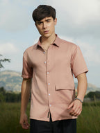 Campus Sutra Solid Flap Oversized Shirt
