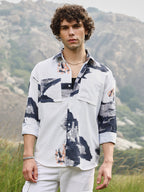 Campus Sutra Ethereal Strokes Oversized Shirt