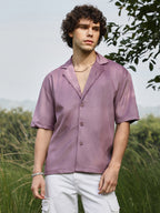 Campus Sutra Solid Resort Oversized Shirt