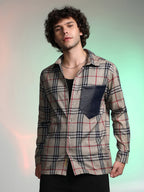 Campus Sutra Plaid-Block Oversized Shirt