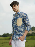 Campus Sutra Fluid-Block Shirt