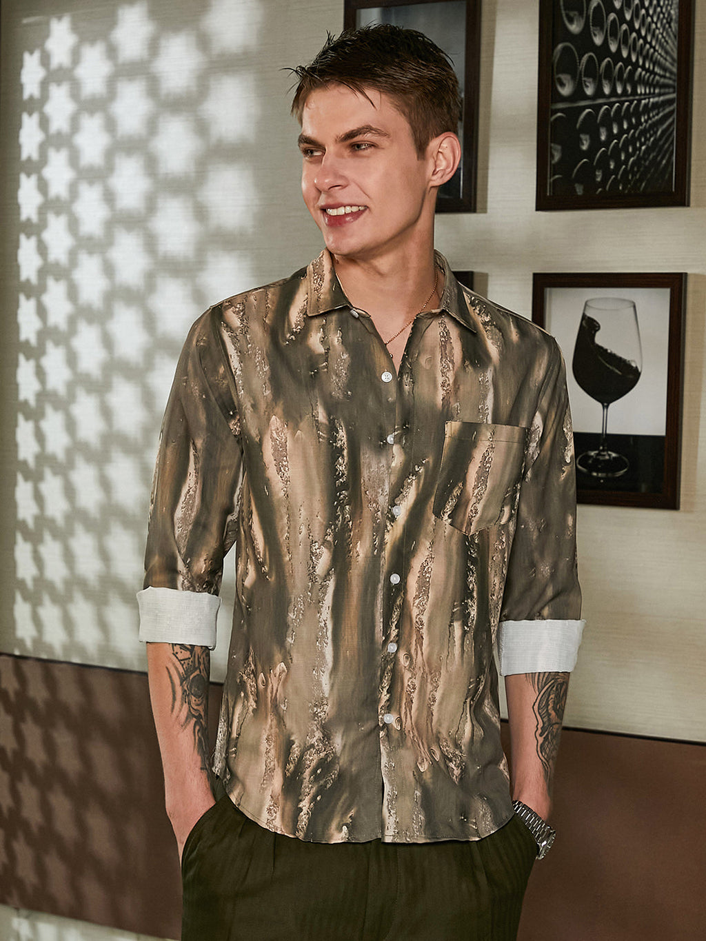 Campus Sutra Earthy Oversized Shirt