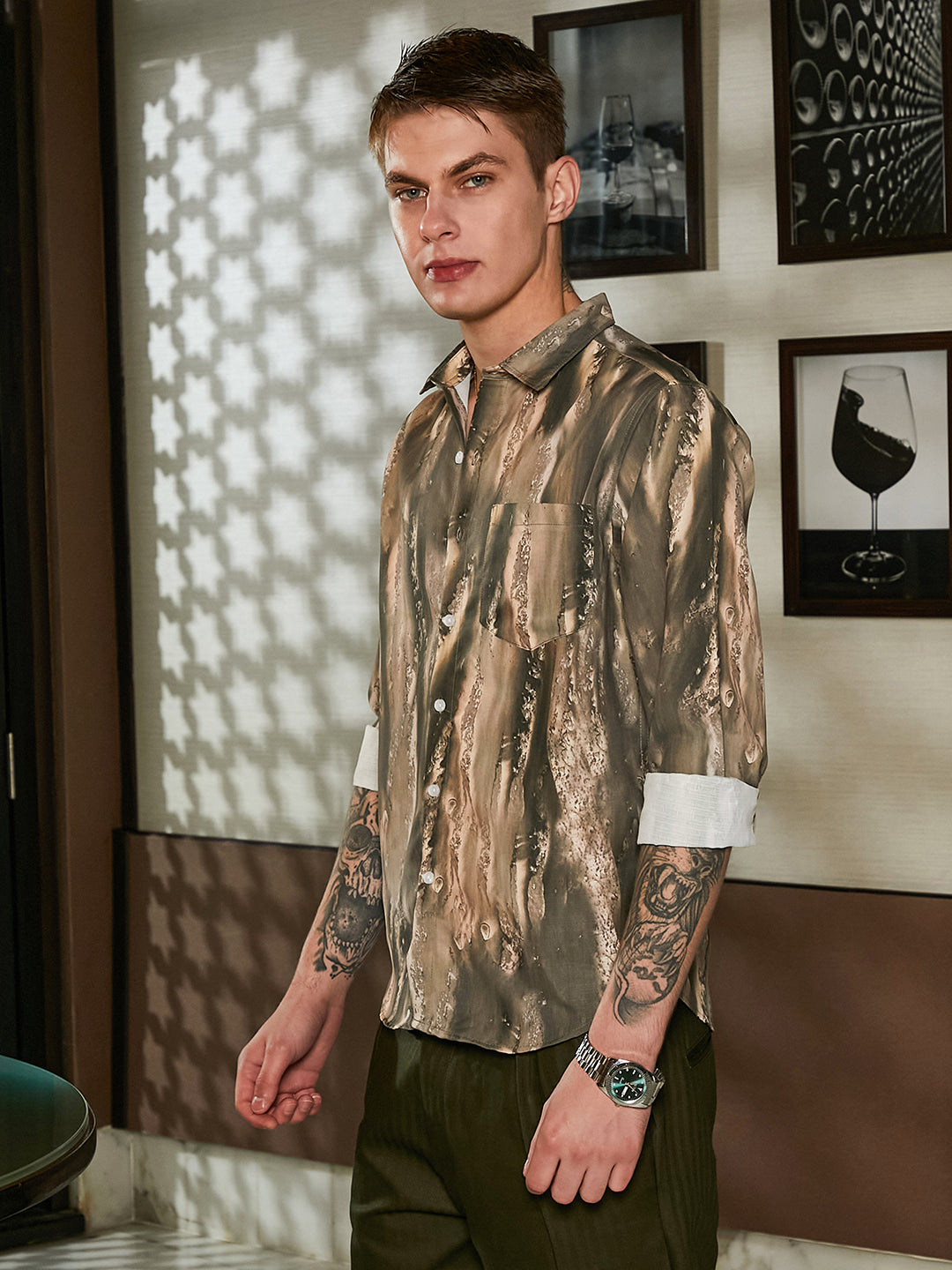 Campus Sutra Earthy Oversized Shirt