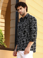 Campus Sutra Groovy-Stitch Corduroy Oversized Shirt