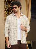 Campus Sutra Groovy-Stitch Corduroy Oversized Shirt
