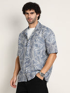 Campus Sutra Vine-Lines Resort Oversized Shirt